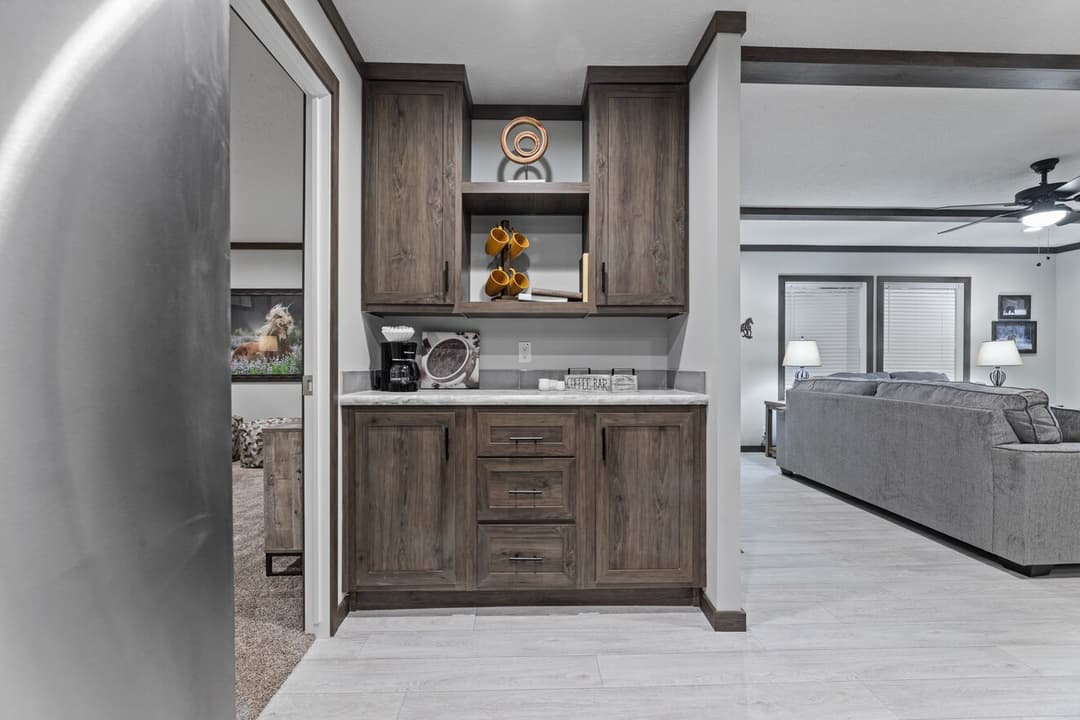 Elevation interior home features