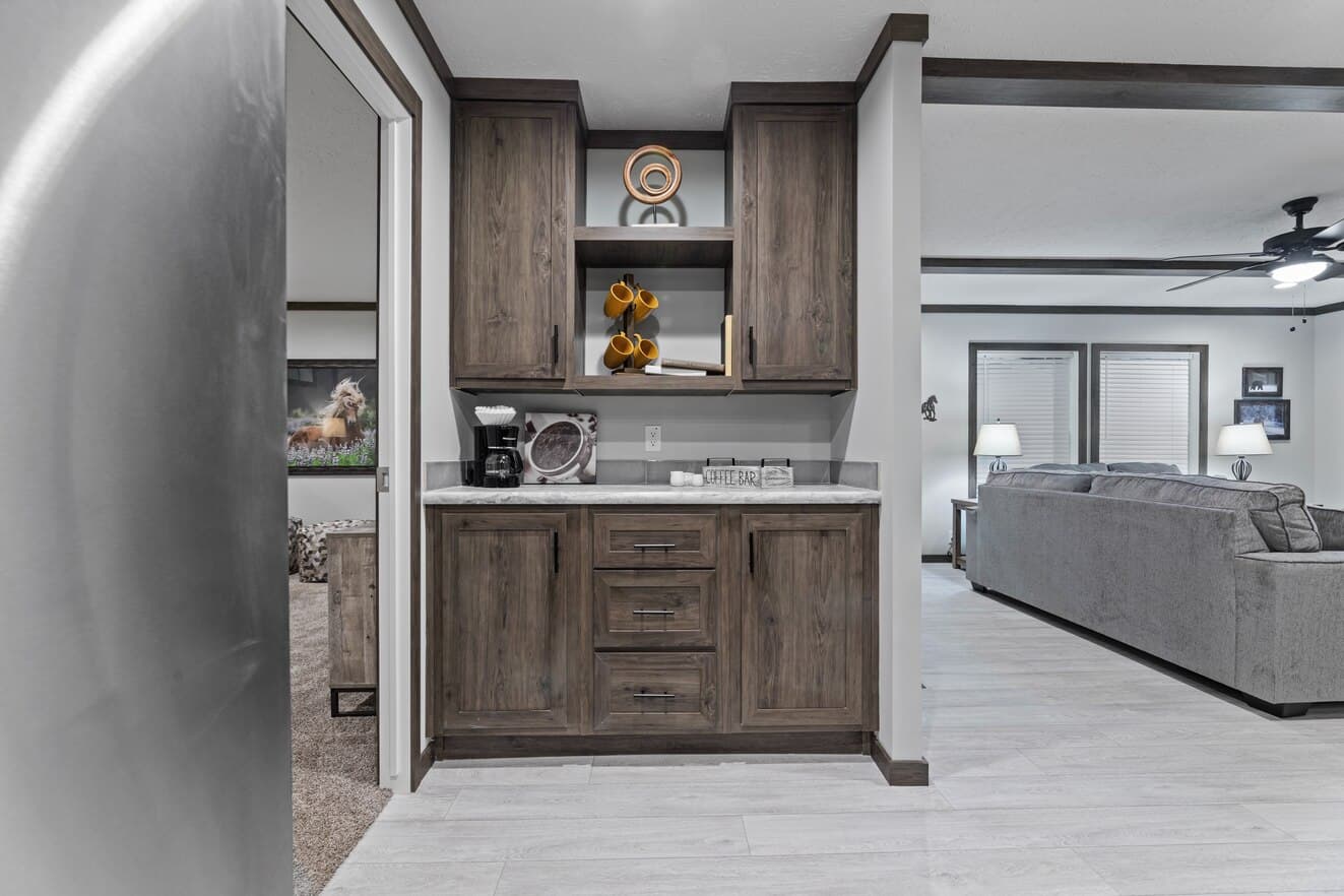 Elevation interior home features
