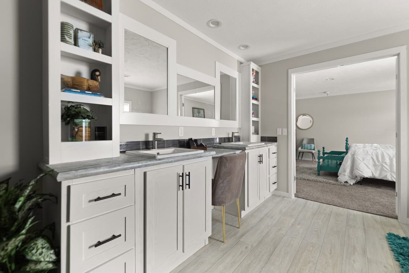Beam bathroom home features