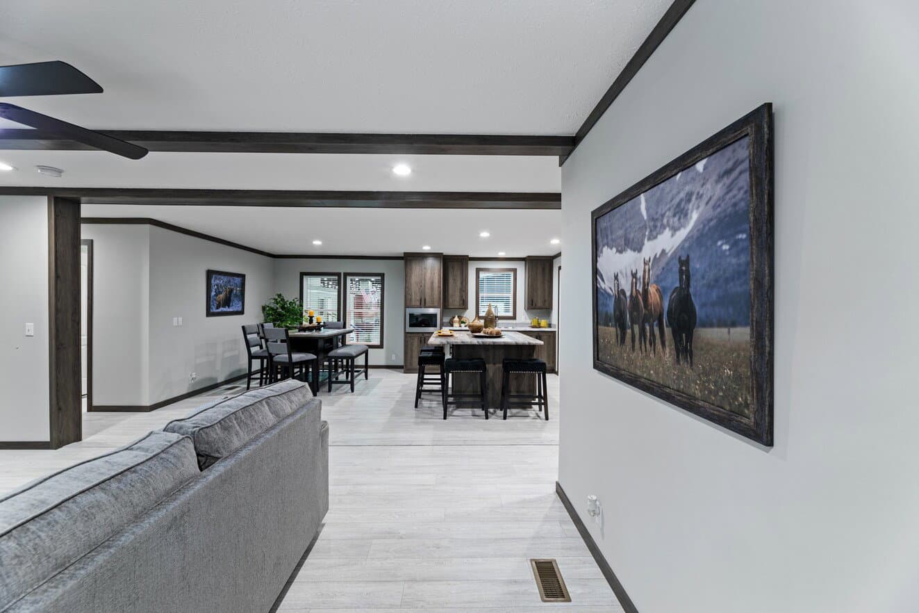 Elevation interior home features