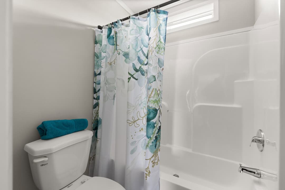 Beam bathroom home features