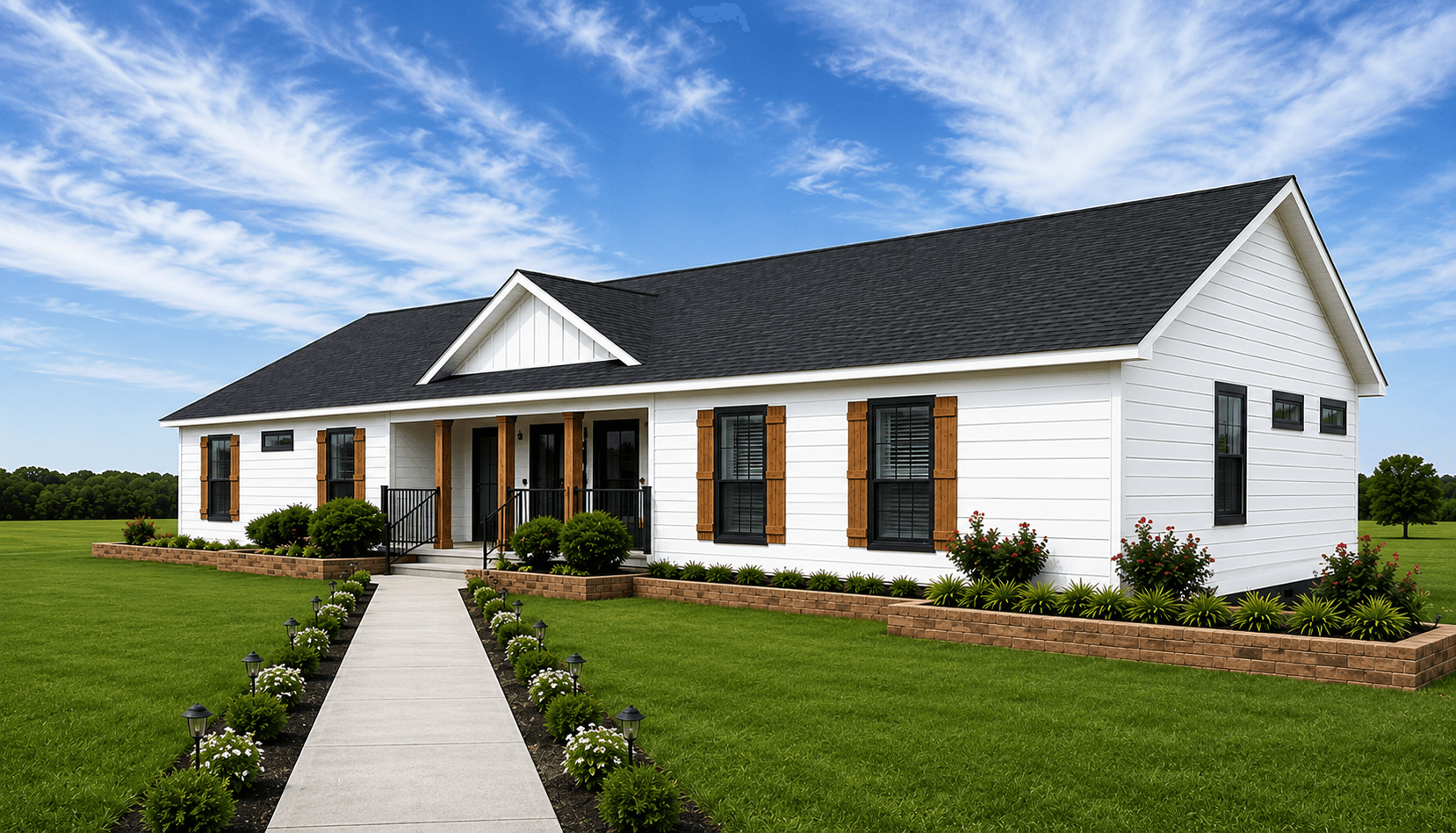 Riverview hero, elevation, and exterior home features