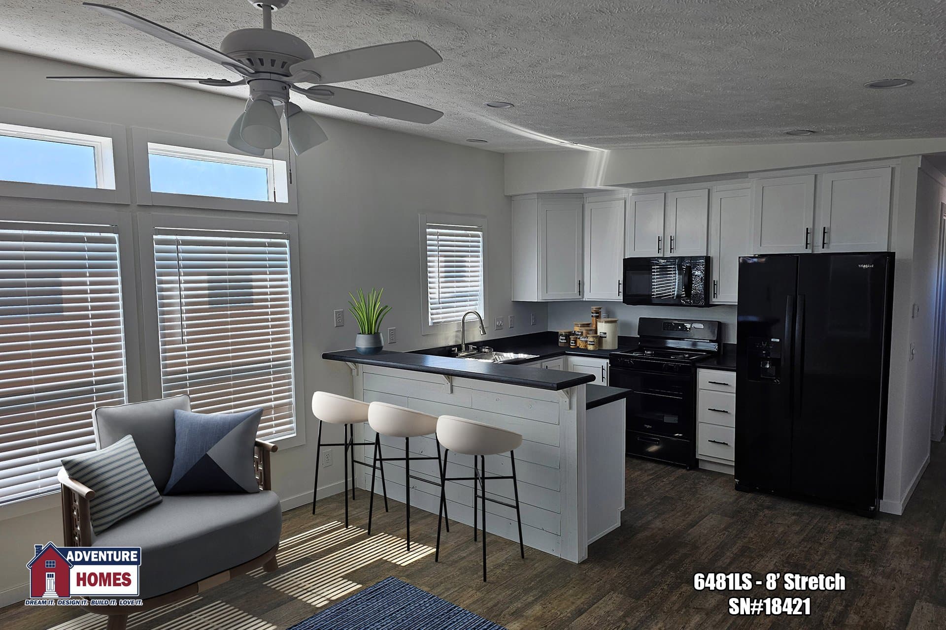 6481ls (8’ stretch) kitchen home features