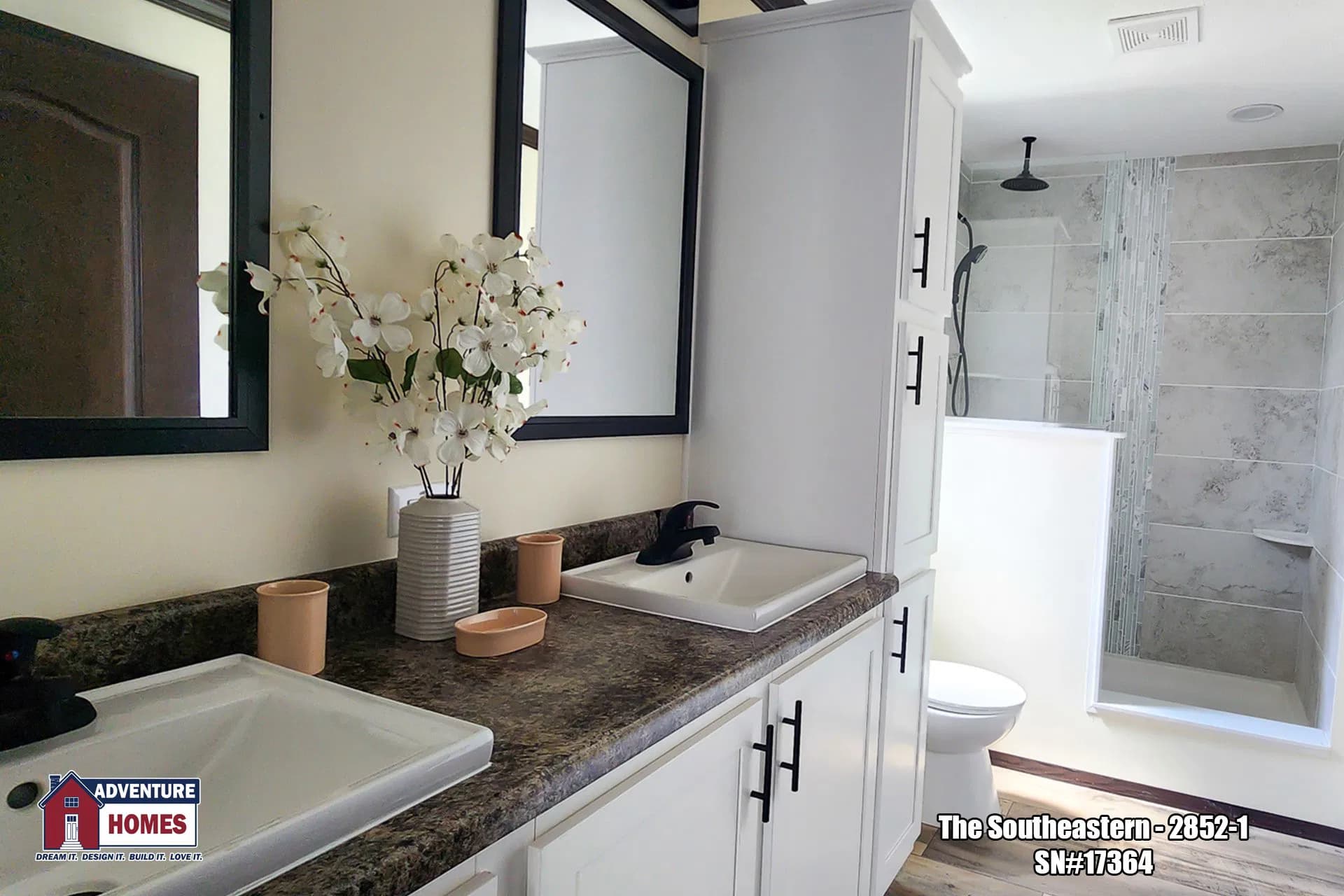 Mojave sectional bathroom home features